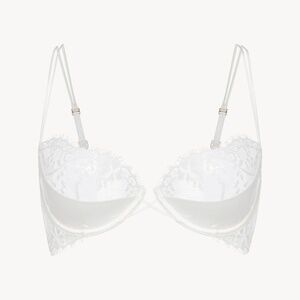 LA PERLA Exotique Off-white underwired balconette bra with Leavers lace trim NWT
